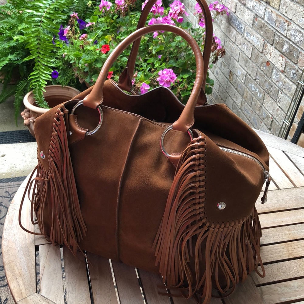 Tods fringe Cape bag